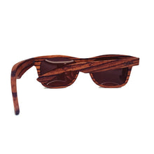 Load image into Gallery viewer, Zebrawood Full Frame Polarized Sunglasses with Case
