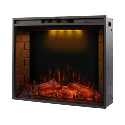 30 inch LED Recessed Electric Fireplace with 3 Top Light Colors | Home Improvement