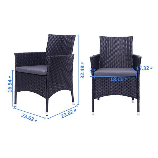 2pcs Single Backrest Chairs Rattan Sofa | Furniture