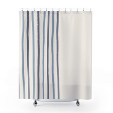 Load image into Gallery viewer, Blue Striped Shower Curtain
