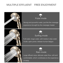 Load image into Gallery viewer, Water Saving Shower Head Three Mode Golden Color
