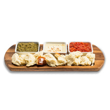 Load image into Gallery viewer, Charcuterie/ Serving Tray w/ 3 square ceramic bowls
