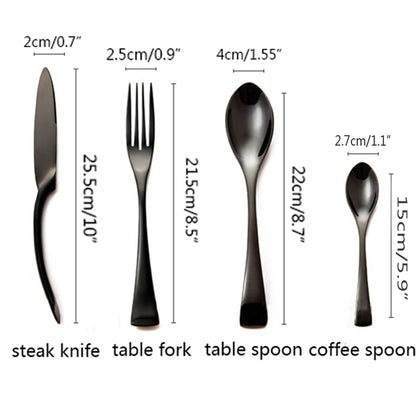 4pcs Stainless Steel Steak Knife Fork Spoon | Flatware