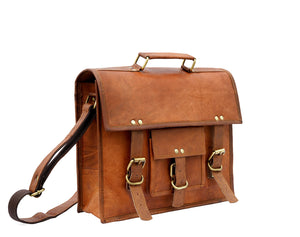 Leather Messenger Shoulder Bag Cross Body Vintage Satchel For Unisex | Messenger Bag