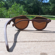 Load image into Gallery viewer, Cherry Wood Full Frame, Polarized with Gold Trim and Bamboo Case
