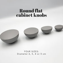 Load image into Gallery viewer, Cabinet knob ROUND FLAT | grey
