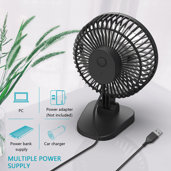 3 Speeds Mini Portable USB Desk Fan | Office