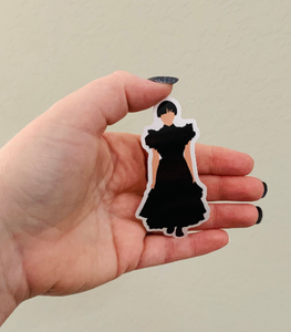 Black Dress-Wednesday Addams Sticker/Magnet