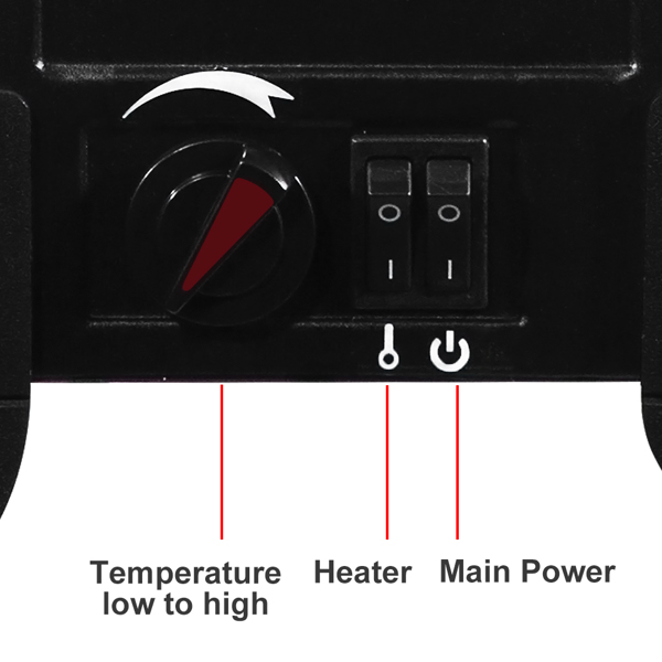 14 inch 1400w Freestanding Fireplace With Ntc Temperature Control Knob | Outdoor Living