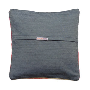 Embroidered Woolen Jet Grey Cushion Cover