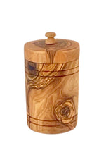 Load image into Gallery viewer, Olive Wood Salt Keeper w/Lid
