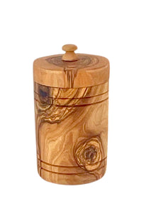 Olive Wood Salt Keeper w/Lid