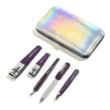 Load image into Gallery viewer, Almost Famous Manicure Kit w/ Silver Holographic travel case
