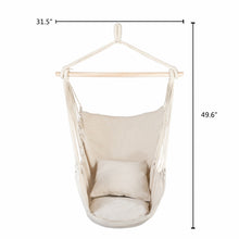 Load image into Gallery viewer, Distinctive Cotton Canvas Hanging Rope Chair with Pillows
