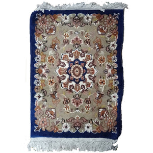 Persian Bokhara Handmade Navy Woolen Rug