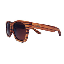 Load image into Gallery viewer, Zebrawood Full Frame Polarized Sunglasses with Case
