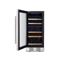 Load image into Gallery viewer, Empava WC02D 15 Inch Dual Zone Wine Cooler Wine Fridge
