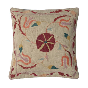 Embroidered Woolen Como Cushion Cover