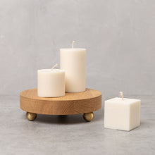 Load image into Gallery viewer, Cylinder shape rapeseed wax pillar candle
