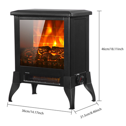 14 inch 1400w Freestanding Fireplace With Ntc Temperature Control Knob | Outdoor Living