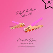 Load image into Gallery viewer, Almost Famous &quot;Clip It&quot; Rose Gold Nail Clipper Duo
