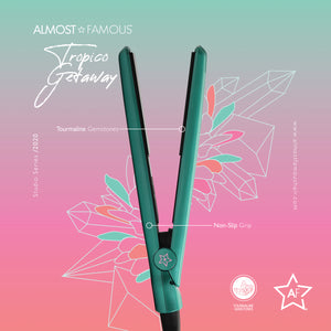 Almost Famous 0.5" Tropico Getaway Mini Travel Flat Iron+Designer Bag