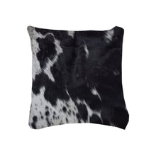 Load image into Gallery viewer, Cowhide Leather Black Cow Cushion Cover
