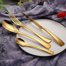 Load image into Gallery viewer, 4pcs Stainless Steel Steak Knife Fork Gold | Kitchen
