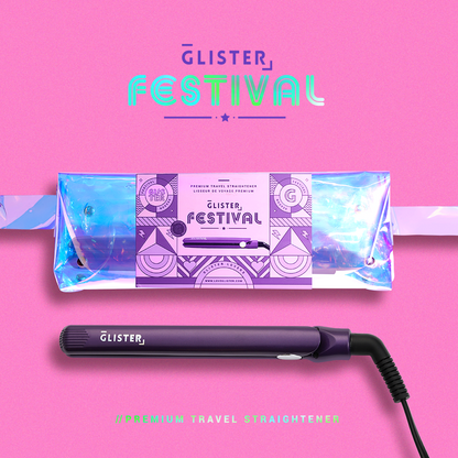 Glister Festival Collection Mini Flat Iron (with Holo Bandolier Bag)