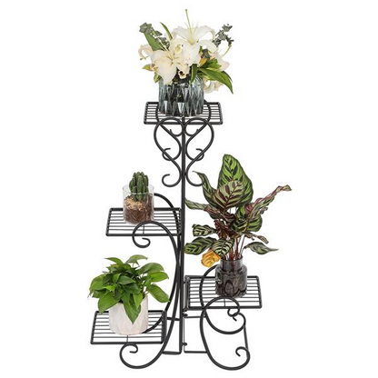 4 Tier Metal Flower Plant Stand Display Shelf for Home Garden | Home Decor