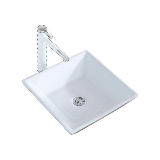 Bathroom Above Counter Square Ceramic Basin Sink