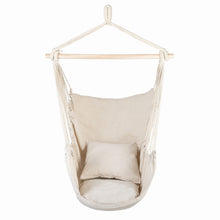 Load image into Gallery viewer, Distinctive Cotton Canvas Hanging Rope Chair with Pillows
