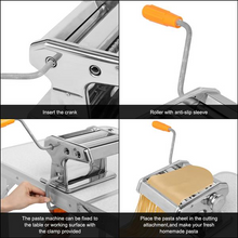 Load image into Gallery viewer, Dual-Blade Stainless Steel Noodle Pasta Maker Machine
