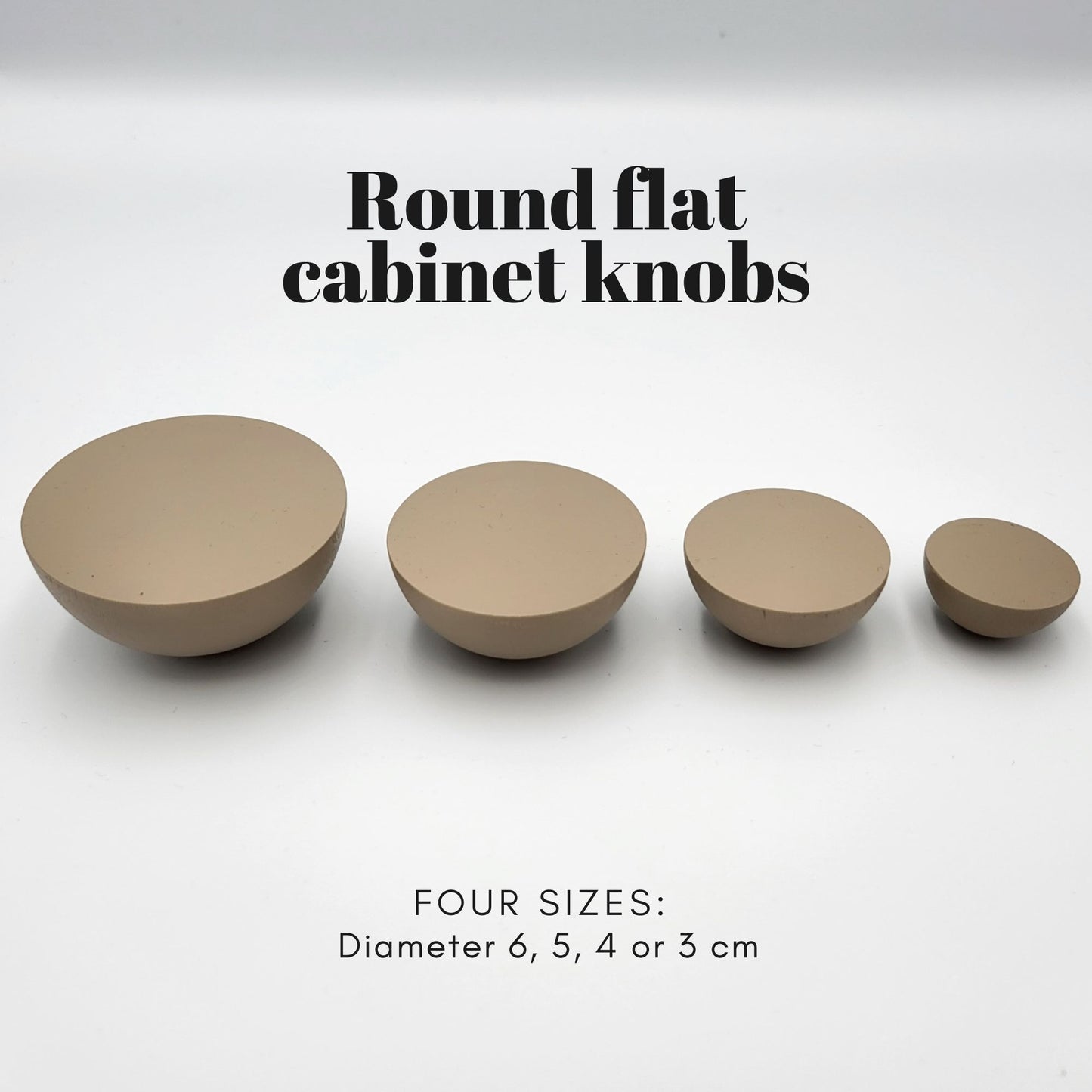 Cabinet Knob ROUND FLAT | Beige | Home Improvement