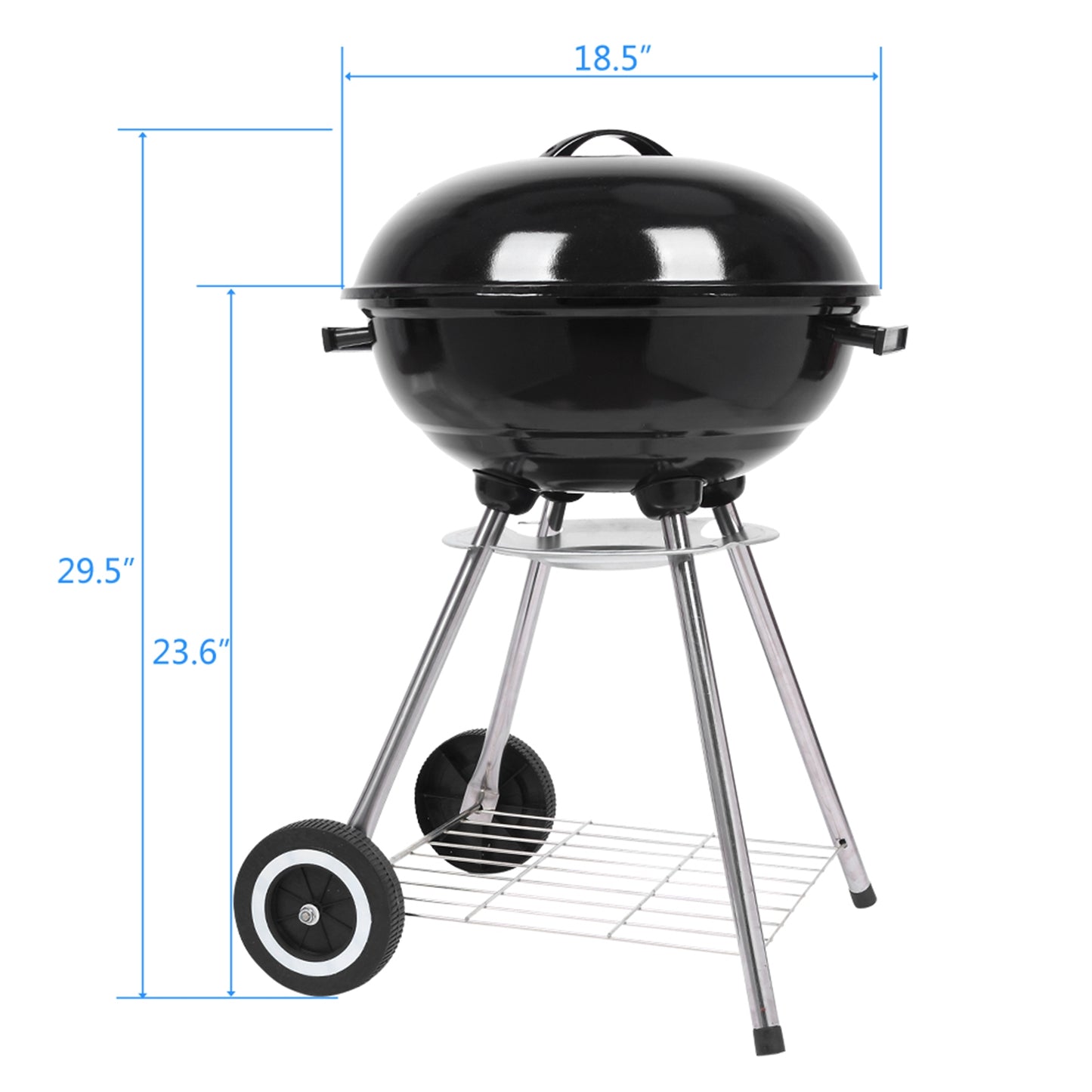 18 Inch Apple Charcoal Stove BBQ Grill For Outdoor Cooking | Outdoor Living