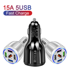 Load image into Gallery viewer, 15W Quick Charge 5USB QC3.0 Car Charger | Car Accessories
