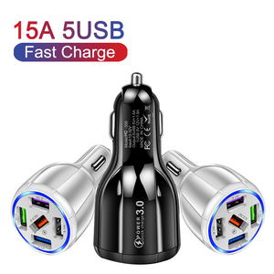 15W Quick Charge 5USB QC3.0 Car Charger | Car Accessories