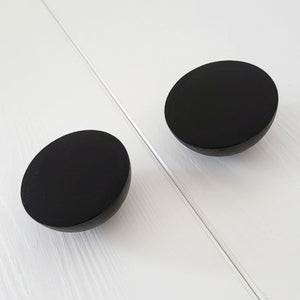 Cabinet knob ROUND FLAT | black