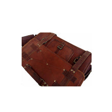 Load image into Gallery viewer, Brown Leather Crossbody Bag For School.
