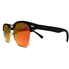 Load image into Gallery viewer, Black Bamboo Club Sunglasses, Polarized Sunset Lenses, HandCrafted
