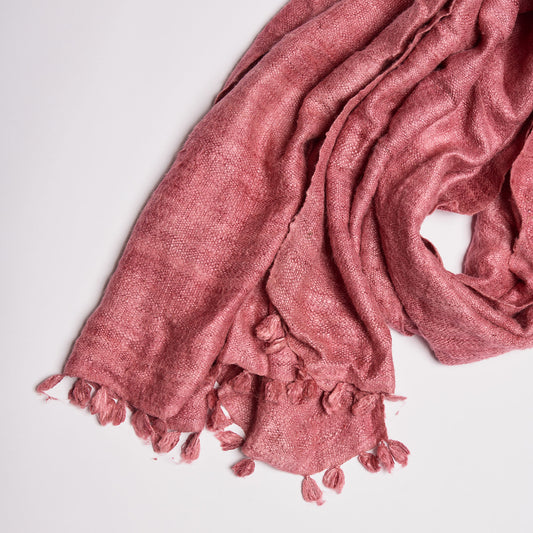 Silk Uncut - Muted Pink Eri Silk Stole