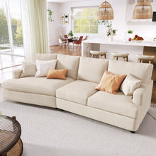 Load image into Gallery viewer, 3 Seat Streamlined Sofa with Removable Back and Seat Cushions | Furniture
