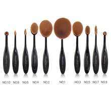 Load image into Gallery viewer, 10-PCS Oval-Shaped Makeup Brush Set | Cosmetic
