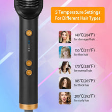 Load image into Gallery viewer, Electric Hair Straightener Brush Straightening Curler Brush Hot Comb 5
