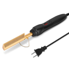 Load image into Gallery viewer, Electric Heating Hair Comb PTC Ceramic Hair Straightener Curler Brush
