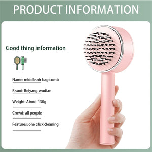 3D Air Cushion Massager Brush With Retractable Bristles Self Cleaning | Pharmacy