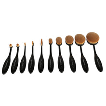 Load image into Gallery viewer, 10-PCS Oval-Shaped Makeup Brush Set | Cosmetic
