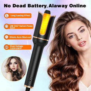 Automatic Hair Curler Ceramic Curling Irons Wand Rotating Curling Wand