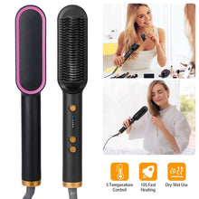 Load image into Gallery viewer, Electric Hair Straightener Brush Straightening Curler Brush Hot Comb 5
