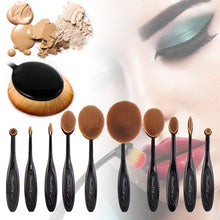 Load image into Gallery viewer, 10-PCS Oval-Shaped Makeup Brush Set | Cosmetic
